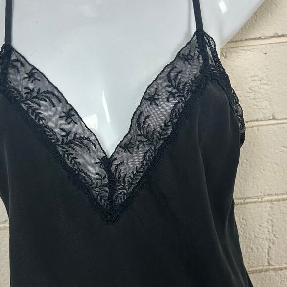 Urban Outfitters Kimichi Blue Black Lace Trimmed Tank size S - Picture 3 of 8